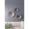 Silver Textured Oversized Disc Wall Decor for Living Room & Bedroom