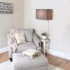 16"W Floating Shade Plug-In Wall Light, White