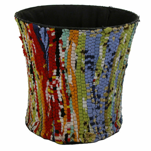 Large Recycled Cloth Wastebasket – Handmade and Eco-Friendly