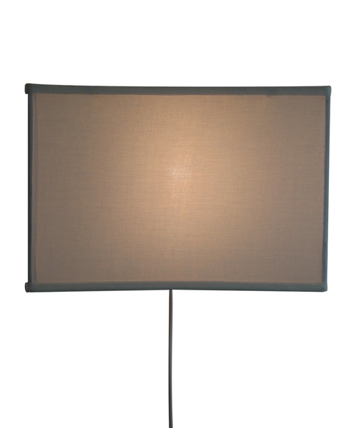 16"W Floating Shade Plug-In Wall Light, White