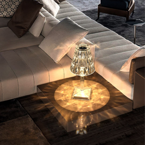 Rose Crystal Table Lamp, USB Charging, Bedside Romantic Night Light,