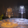 Rose Crystal Table Lamp, USB Charging, Bedside Romantic Night Light,
