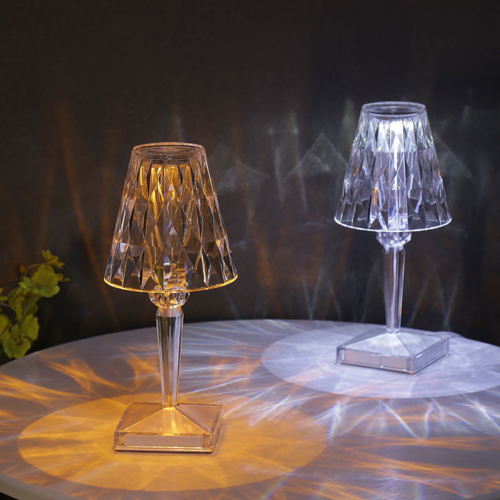 Rose Crystal Table Lamp, USB Charging, Bedside Romantic Night Light,