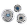Silver Textured Oversized Disc Wall Decor for Living Room & Bedroom