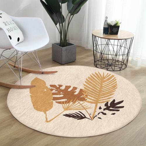 Abstract Round Rug | Boho Circle Carpet | Non-Slip Area Rug