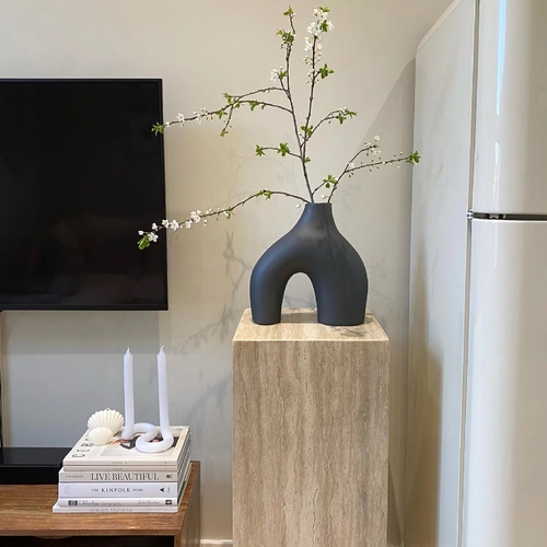 Handpainted Glass Vase for Flowers | Gentle Art Oval Vase
