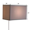 16"W Floating Shade Plug-In Wall Light, White