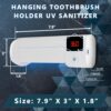 Wall Mounted Toothbrush Holder with 4 Slots and Sterilizer