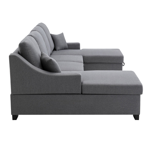 Upholstery Sleeper Sectional Sofa with Storage Chaise