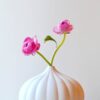 Collection of 3 Textured Porcelain Vases – Decorative and Elegant