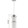 6"W Solar 1-Light Polished Nickel Pendant Light