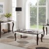 Walnut White Wood End Table  | Handcrafted Design | 24"x22"x24"