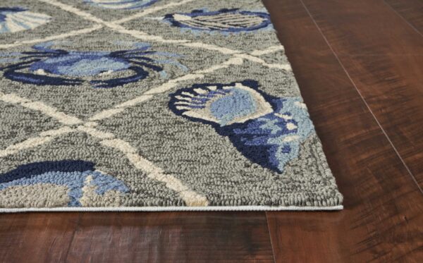 Grey Seaside UV Treated Indoor Outdoor Rug - 5'x7'