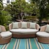 Ocean Stripes UV Treated Indoor Outdoor Rug - 5'x7'