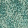 8-inch Teal Machine Woven UV Treated Animal Print Rug