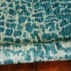 8-inch Teal Machine Woven UV Treated Animal Print Rug