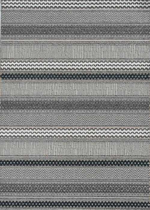 7x9 Taupe Geometric Indoor Outdoor Area Rug