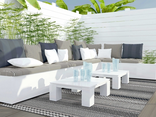 7x9 Taupe Geometric Indoor Outdoor Area Rug