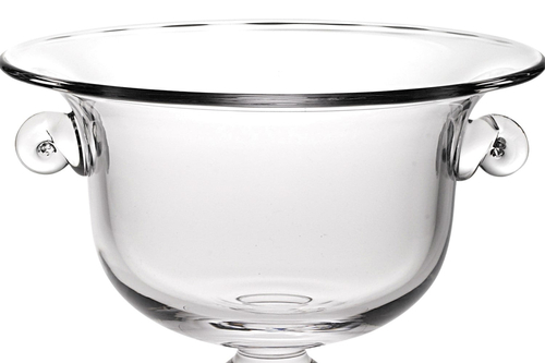 11" Mouth Blown Crystal Trophy Bowl for Centerpiece or Fruit
