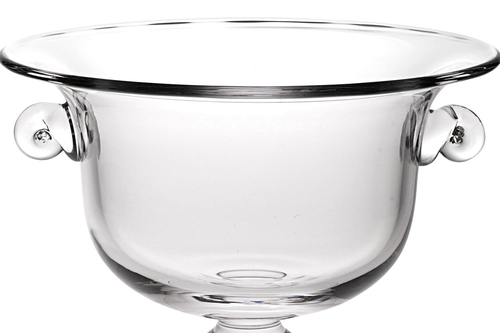 11" Mouth Blown Crystal Trophy Bowl for Centerpiece or Fruit