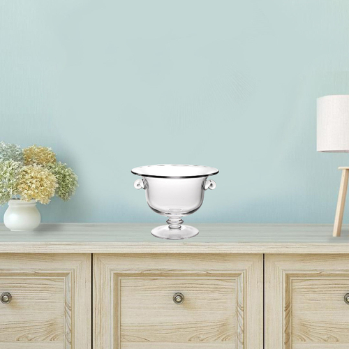 11" Mouth Blown Crystal Trophy Bowl for Centerpiece or Fruit