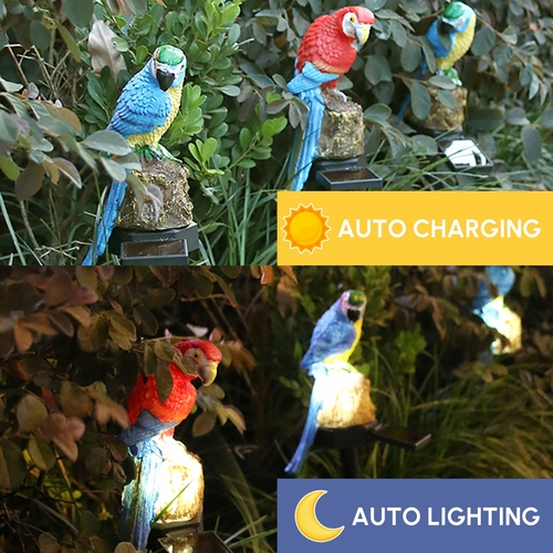 Solar Parrot Light LED Outdoor Decor Lamp Parrot Stake Sculpture