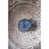 Silver Textured Oversized Disc Wall Decor for Living Room & Bedroom