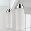 6"W Solar 1-Light Polished Nickel Pendant Light