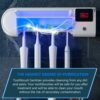 Wall Mounted Toothbrush Holder with 4 Slots and Sterilizer