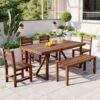 High-Quality Acacia Wood Outdoor Table and Chair Set