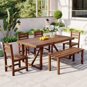High-Quality Acacia Wood Outdoor Table and Chair Set