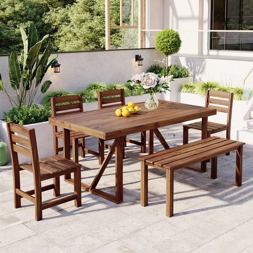 High-Quality Acacia Wood Outdoor Table and Chair Set