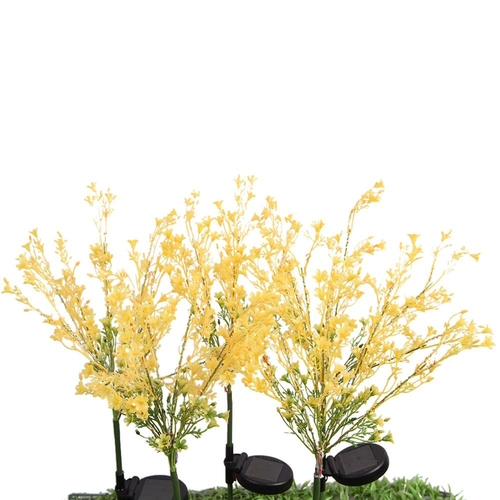 2Pcs Solar Canola Flower Lights for Garden Christmas Decor