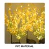 2Pcs Solar Canola Flower Lights for Garden Christmas Decor