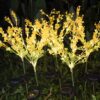 2Pcs Solar Canola Flower Lights for Garden Christmas Decor