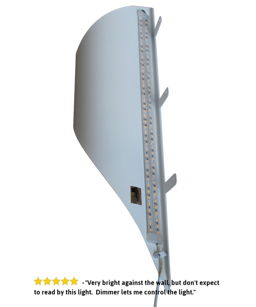 18"H Big Reveal LED Corner Light with Curved Metal Design