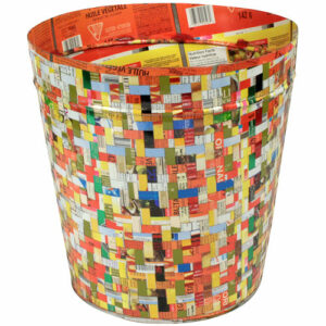Handmade Eco-Friendly Recycled Metal Wastebasket