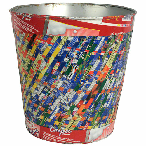 Handmade Eco-Friendly Recycled Metal Wastebasket