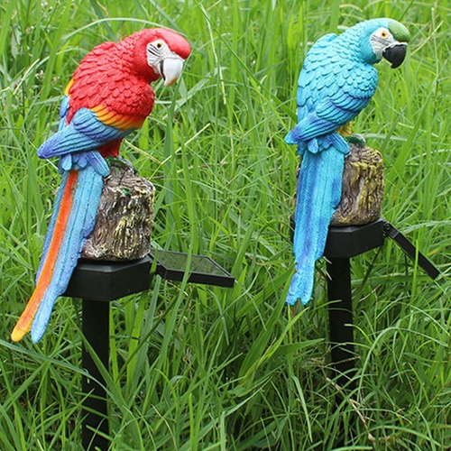 Solar Parrot Light LED Outdoor Decor Lamp Parrot Stake Sculpture