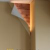 18"H Big Reveal LED Corner Light with Curved Metal Design