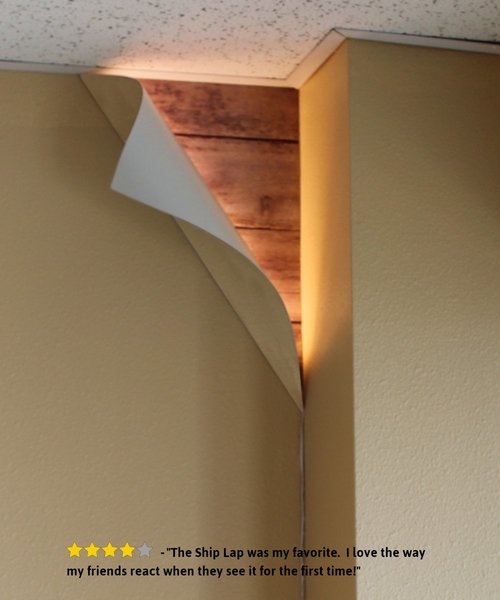 18"H Big Reveal LED Corner Light with Curved Metal Design