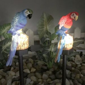 Solar Parrot Light LED Outdoor Decor Lamp Parrot Stake Sculpture