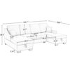 Upholstery Sleeper Sectional Sofa with Storage Chaise