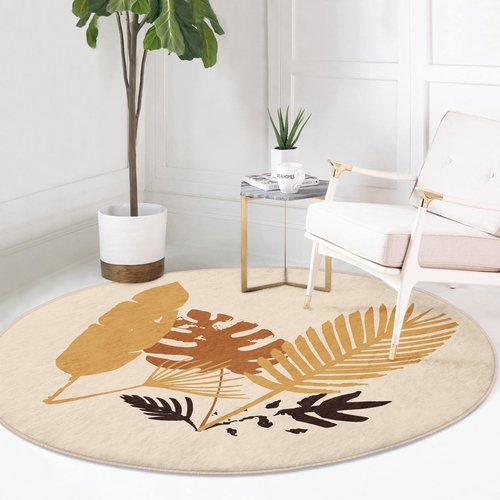 Abstract Round Rug | Boho Circle Carpet | Non-Slip Area Rug