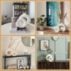 White Ceramic Vases – Modern Donut Vase Set of 2