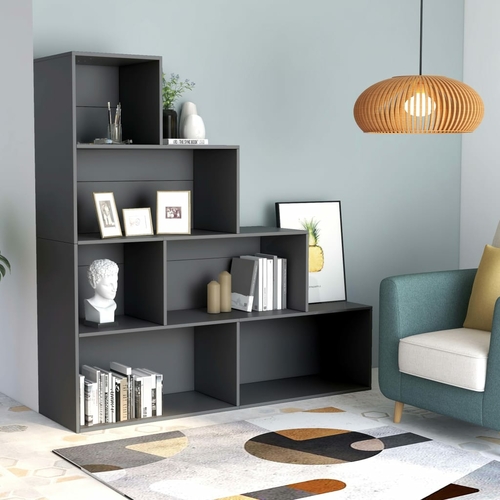 White Book Cabinet Room Divider with Shelves