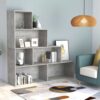 White Book Cabinet Room Divider with Shelves