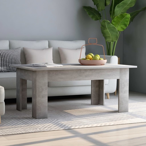 Modern White Coffee Table, Durable Chipboard Design, 39.4"x23.6"x16.5"