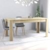 White Dining Table 63"x31.5"x30" - Durable Chipboard Design