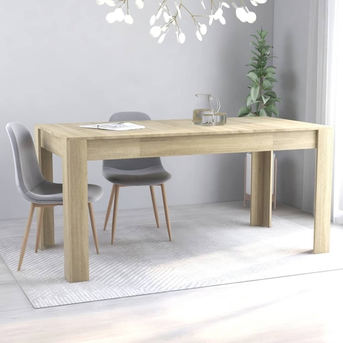 White Dining Table 63"x31.5"x30" - Durable Chipboard Design